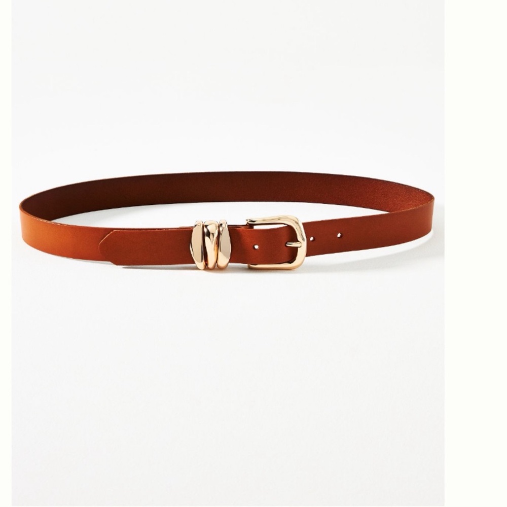 NWT Anthropologie Structured Keeper Leather Belt - Picture 2 of 7